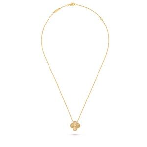 Van Cleef & Arpels Gold Floral Pendant Necklace